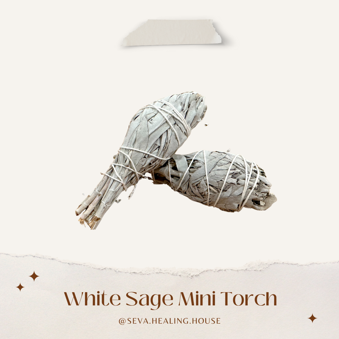 白鼠尾草迷你火炬 White Sage Mini Torch