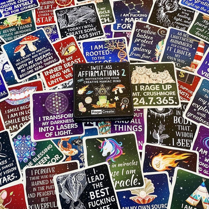 Sweet-Ass Affirmations 2: 60 Bold and Witty Daily Affirmation Cards for Women and Men - Motivate Your Creative Maniac Mind