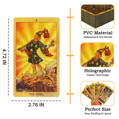 金箔防水韋特塔羅牌 Golden Tarot Deck