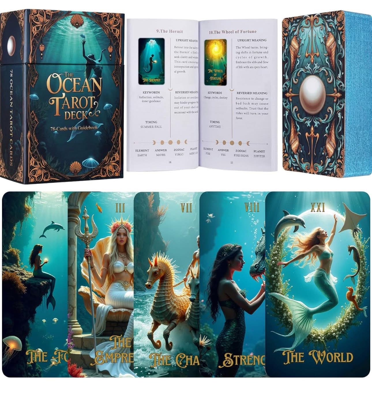 🔱🧜🏻‍♀️海洋塔羅牌 The Ocean Tarot Deck🧜🏻‍♂️🐚