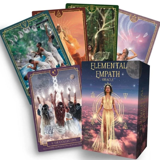 Elemental Empath Oracle Deck – 52 Oracle Cards with Guidebook