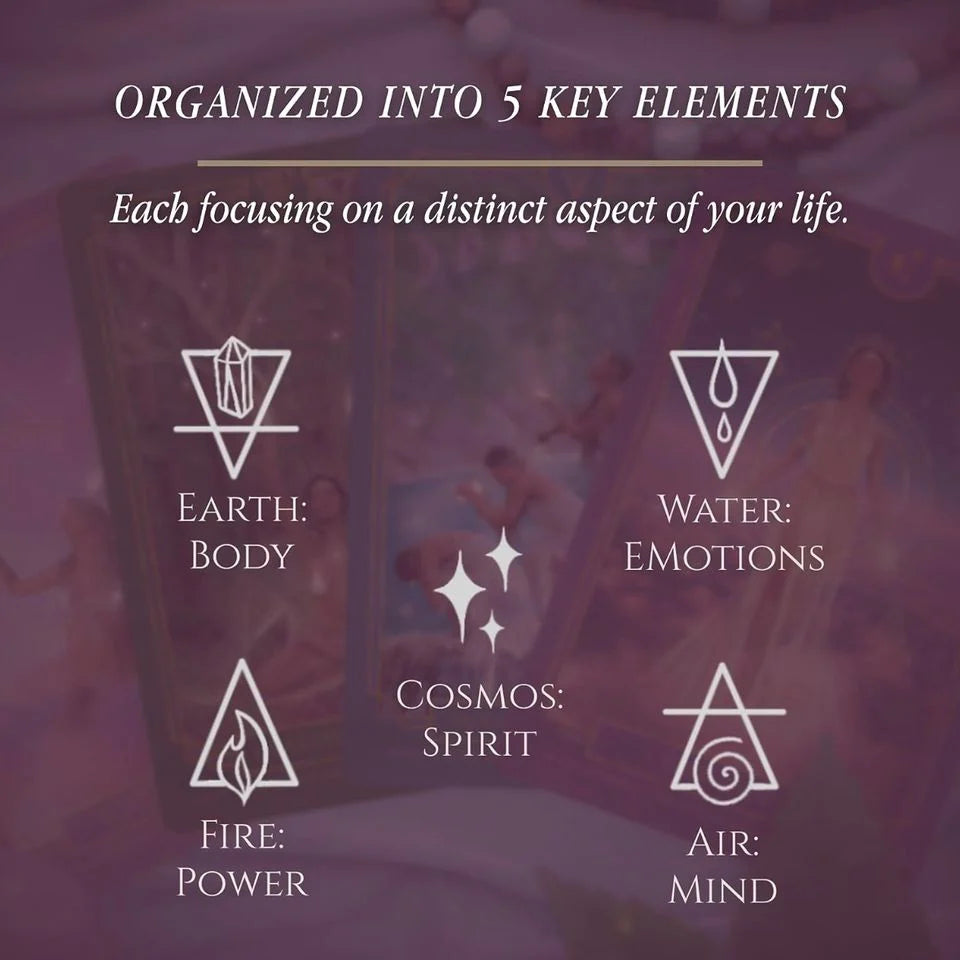 Elemental Empath Oracle Deck – 52 Oracle Cards with Guidebook
