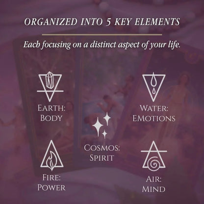 Elemental Empath Oracle Deck – 52 Oracle Cards with Guidebook