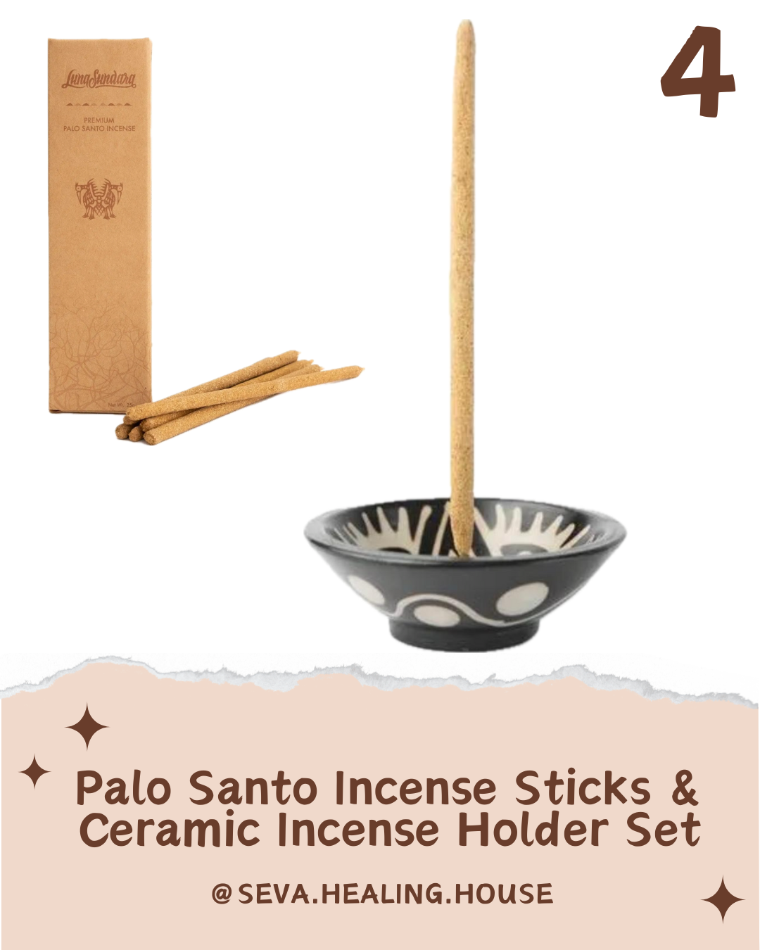 聖木香及底座套裝 Palo Santo Incense Sticks & Ceramic Incense Holder Set