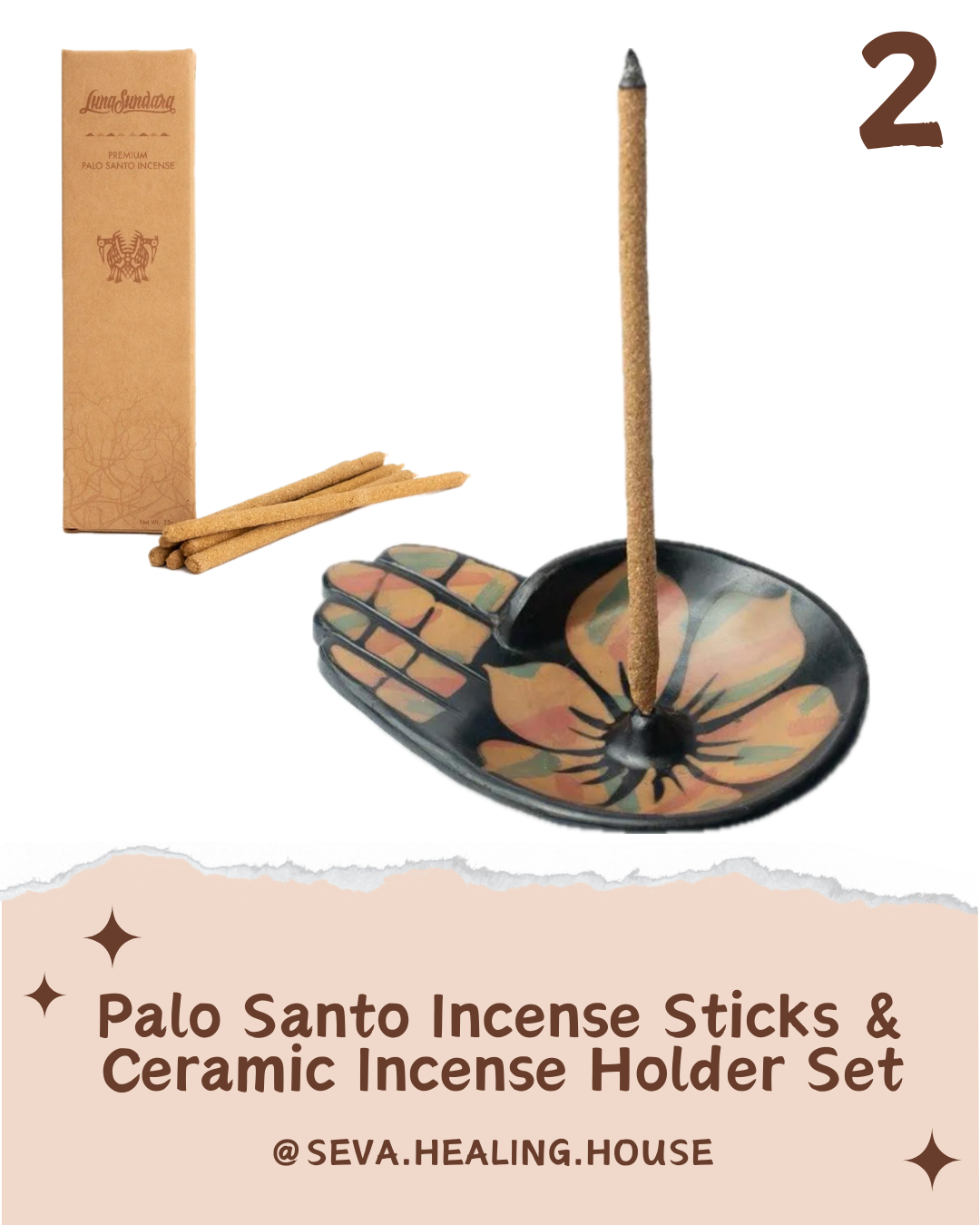 聖木香及底座套裝 Palo Santo Incense Sticks & Ceramic Incense Holder Set