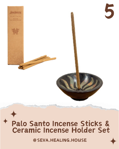 聖木香及底座套裝 Palo Santo Incense Sticks & Ceramic Incense Holder Set