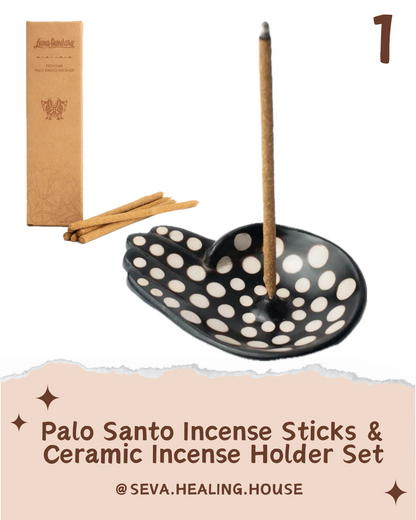 聖木香及底座套裝 Palo Santo Incense Sticks & Ceramic Incense Holder Set
